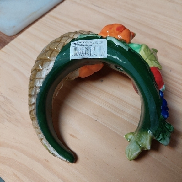 Vintage* Ceramic Cornucopia Candle Clutcher - Picture 6 of 9